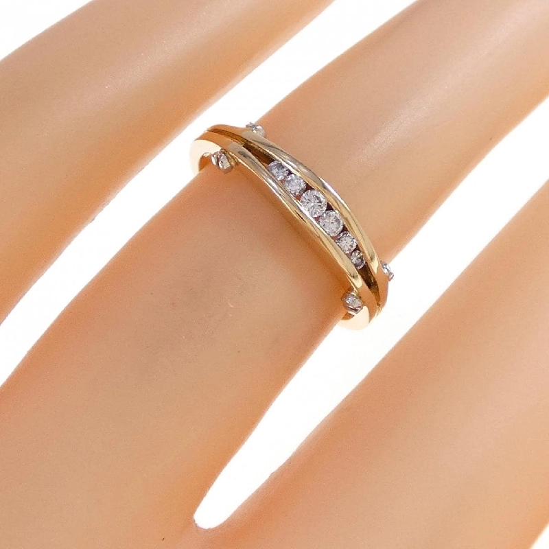 Nhẫn kim cương K18YG/PT900 0.10CT 668566