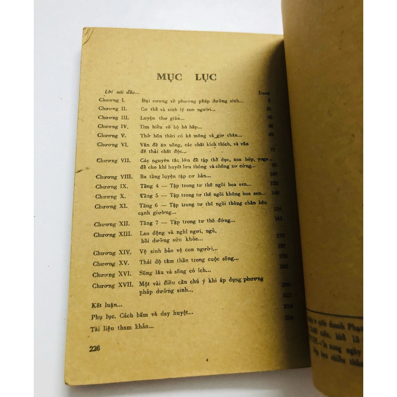 PHƯƠNG PHÁP DƯỠNG SINH  - 226 trang, nxb: 1982 361481