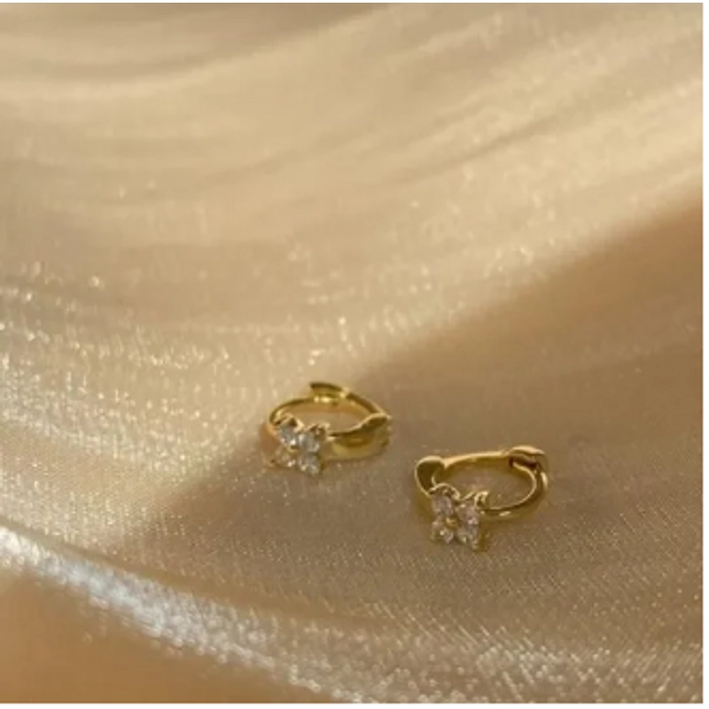 Hoa tai mạ vàng 14K đá Zircon (9mm) 329280