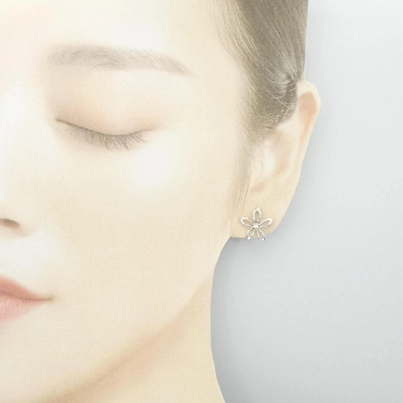 PT/K14WG Bông tai kim cương hoa 0.04CT - Hàng hiệu Chính hãng 869131