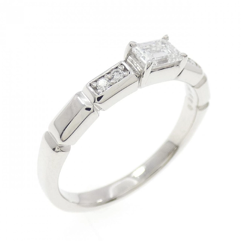 Nhẫn kim cương PT900 0.30CT D VVS2 cắt hình Emerald - Hàng hiệu Chính hãng 874867