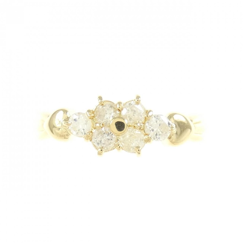 Nhẫn kim cương hoa K18YG 0.30CT 670384