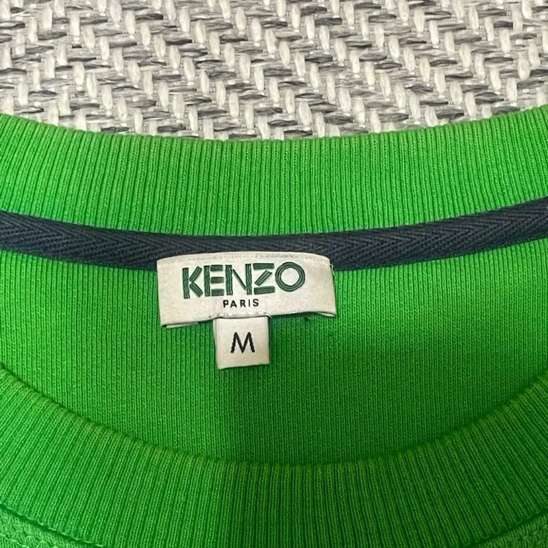 Áo Kenzo thêu đầu hổ màu xanh lá cây size M 757751