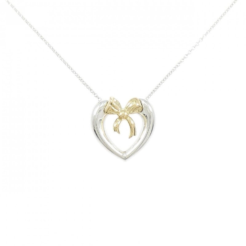 Dây chuyền Tiffany Heart×Ribbon 925/750YG - Hàng hiệu Authentic 842773