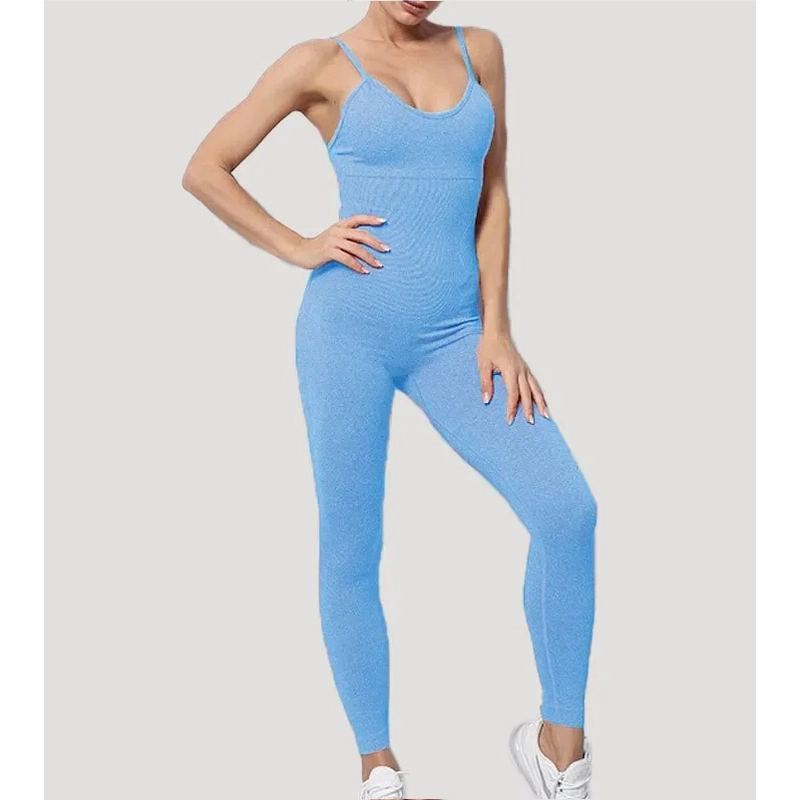 Jumpsuit thể thao tập Yoga, tập Gym, thoáng khí (Size M) - Màu xanh dương 333956