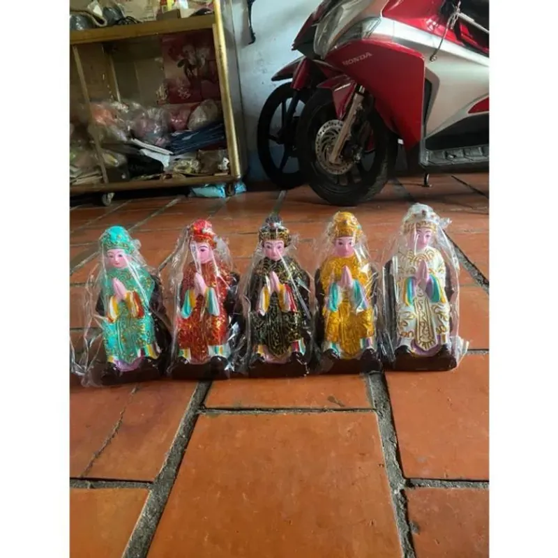 Tôn tượng Bà ngũ hành 5 màu 27cm đất nung đẹp - MÀU VÀNG 1004740