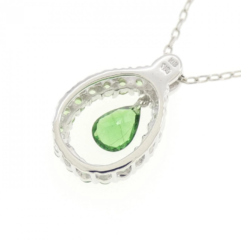 K18WG Ngọc lục bảo xanh Dây chuyền - Hàng hiệu Authentic 861619