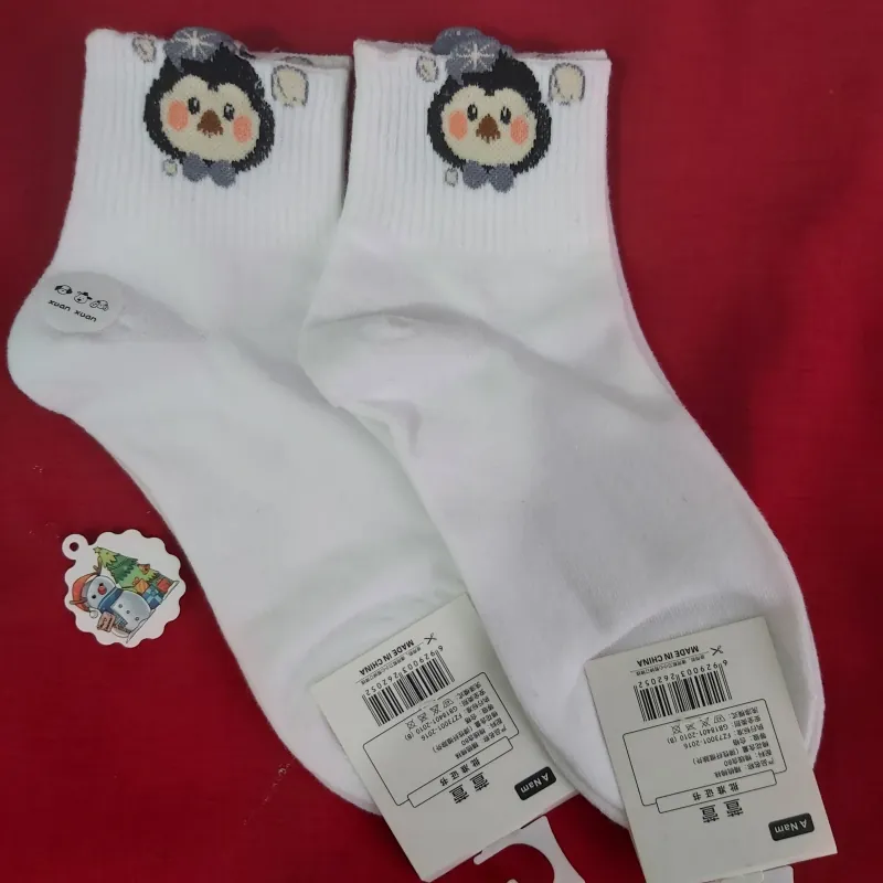 Combo 3 đôi vớ trắng cổ cao, họa tiết dễ thương  1001134