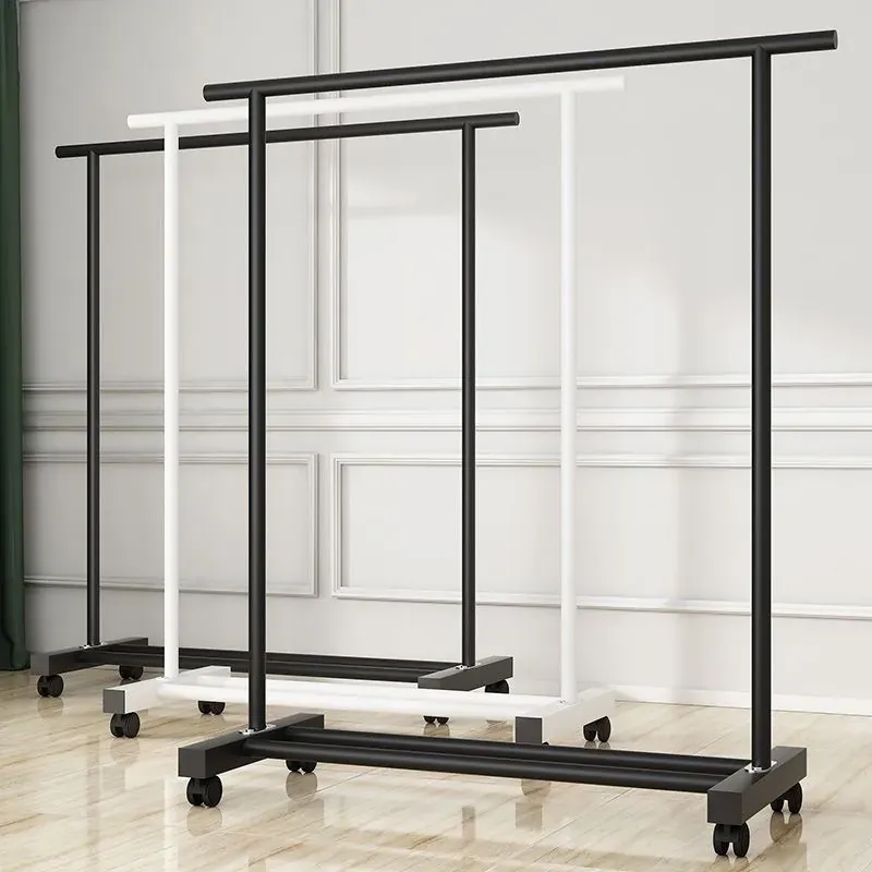 Giá Kệ Treo Quần Áo  Đơn Giản Khung Thép Phi 22 Sơn Tĩnh Điện Kèm Bánh Xe Di Chuyển 360 592827