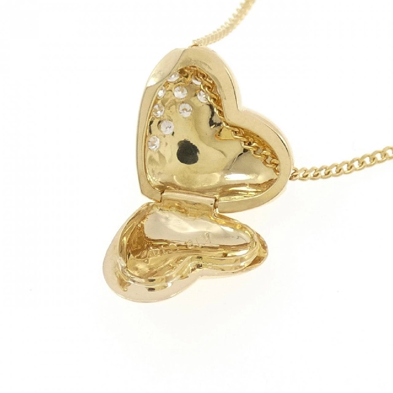 K18YG Dây chuyền kim cương hình trái tim 0.14CT - Hàng hiệu Chính hãng 857281