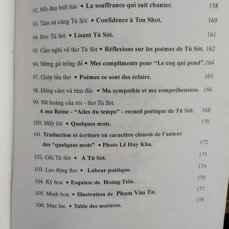 tập thơ song ngữ Việt - Pháp có tiêu đề "Cánh thời gian" (tựa tiếng Pháp: AILES DU TEMPS) 958380