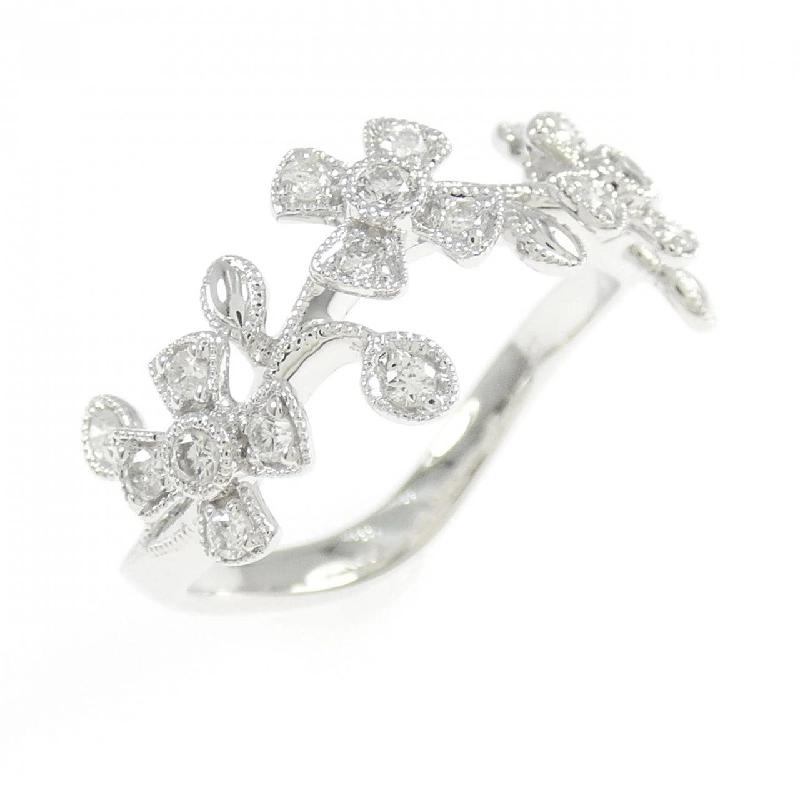 Nhẫn kim cương hoa K18WG 0.25CT - Hàng hiệu Authentic 852183
