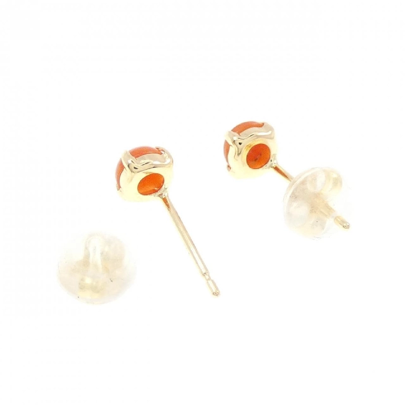 K18YG Bông tai san hô - Hàng hiệu Chính hãng 868503