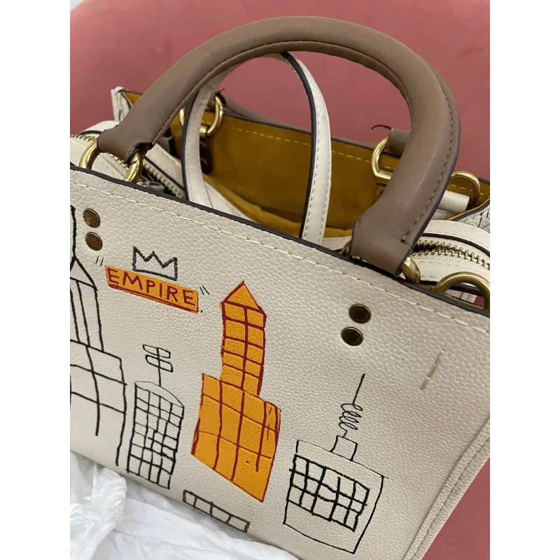 Túi xách siêu hợp mùa thu đông Coach da thật 100% không tì vết huhuhu pass 605596