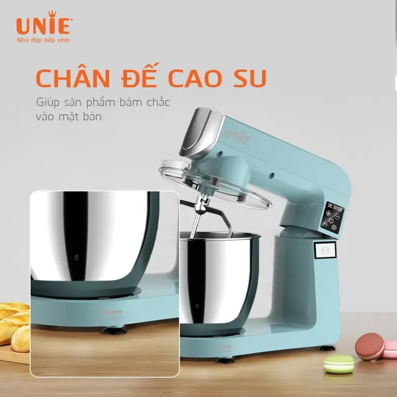 Máy nhồi bột UNIE UE-990 dung tích 6.5L, công suất 1800W, 10 tốc độ điều chỉnh 957080