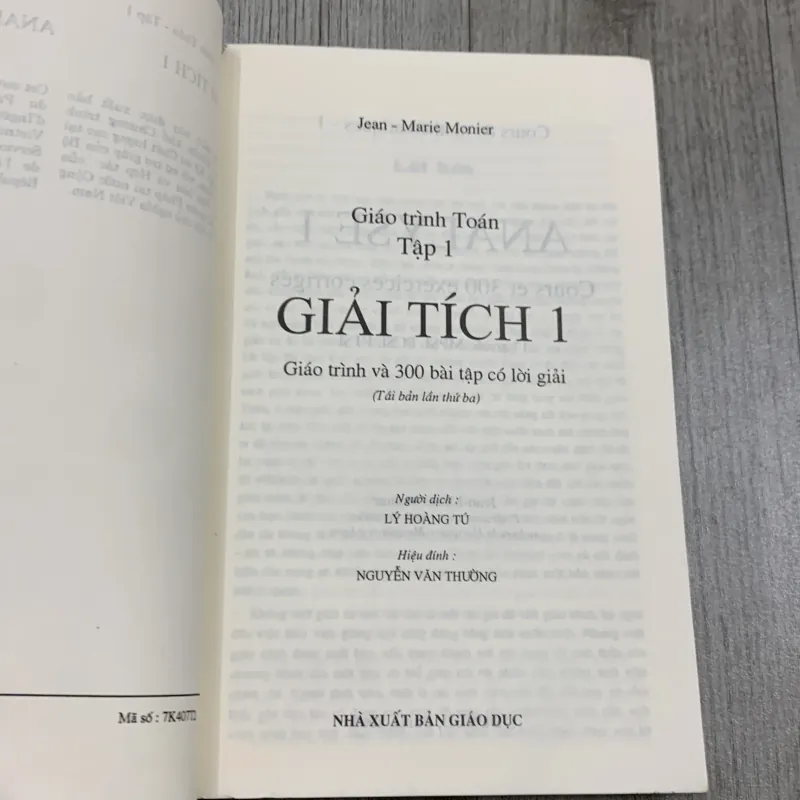 Giáo trình toán tập 1. Giải tích 1. 7b1 756439