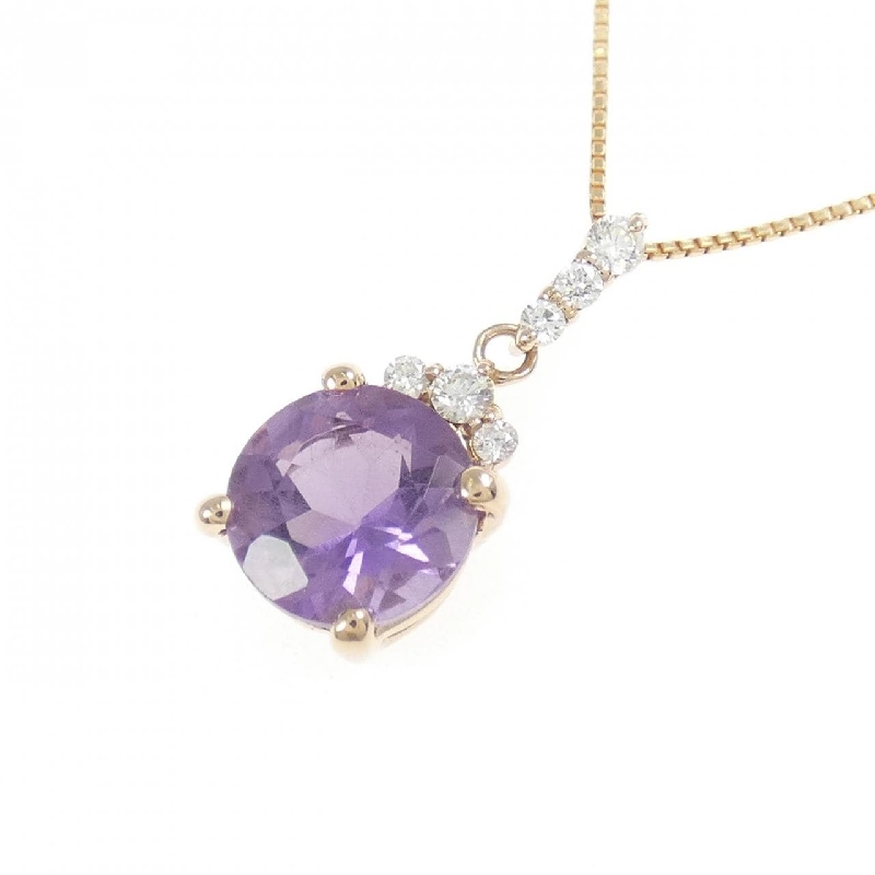 K18PG Mặt dây chuyền Amethyst 1.73CT - Hàng hiệu Chính hãng 857871