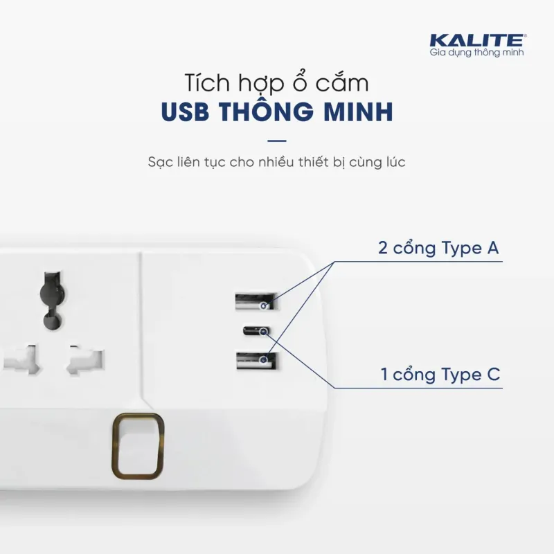 Ổ cắm điện thông minh KALITE KPS03 788860