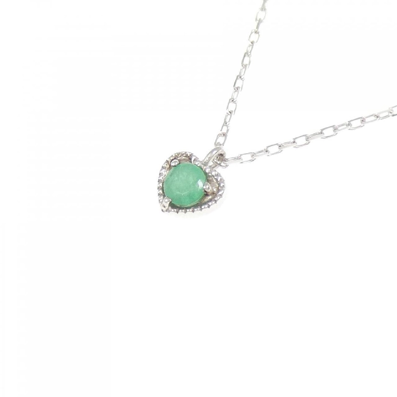 K10WG Dây chuyền hình trái tim ngọc lục bảo - Hàng hiệu Authentic 862201