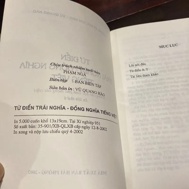 TỪ ĐIỂN TRÁI NGHĨA - ĐỒNG NGHĨA TIẾNG VIỆT (XB 2002) 606516