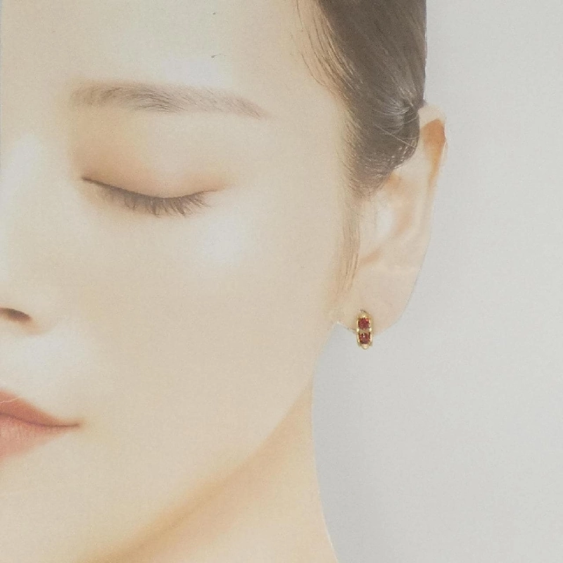 K18YG Garnet Bông tai - Hàng hiệu Chính hãng 869976