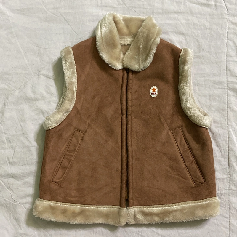 Áo ghile da lộn phối lông 508938
