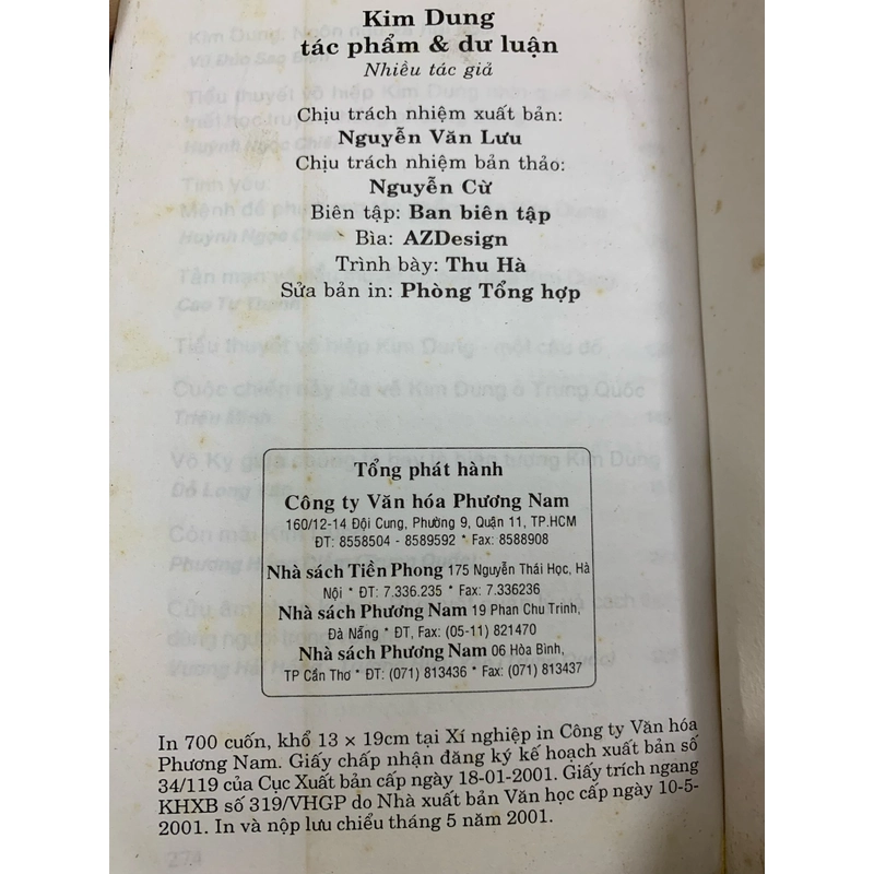 Kim dung tác phẩm và dư luận. 999 443675