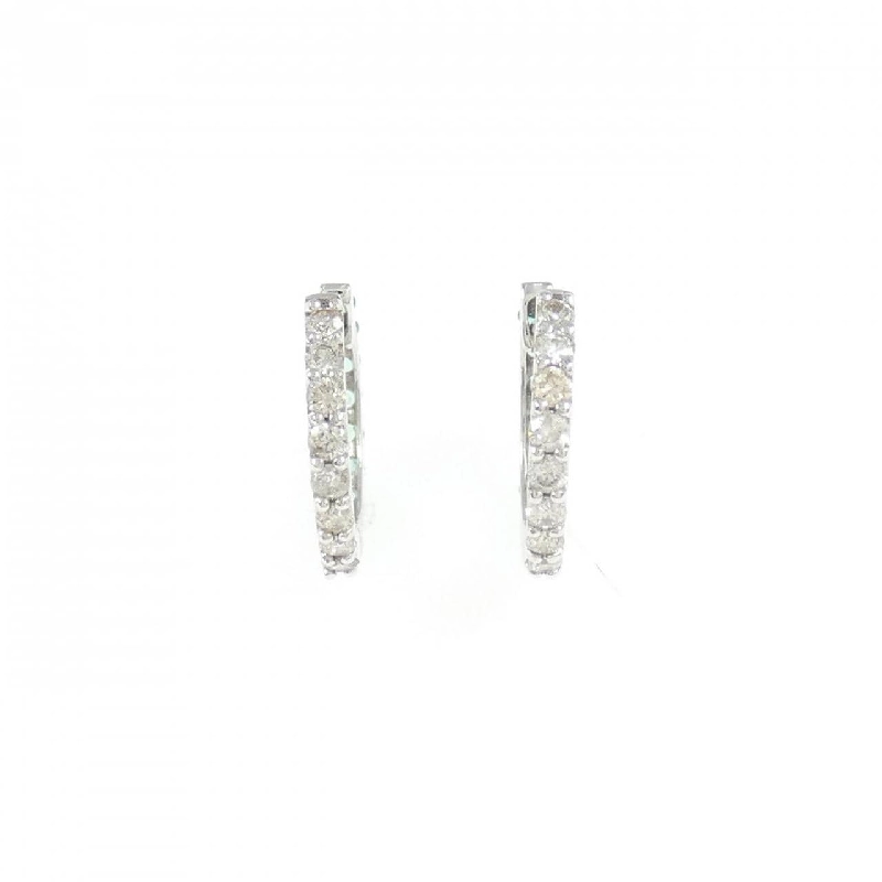 K18WG Emerald Hoop Earrings - Hàng hiệu Authentic 868749