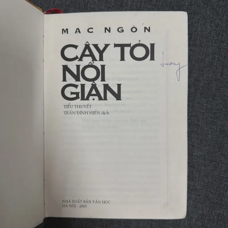 Cây tỏi nổi giận (Bìa cứng) - Mạc Ngôn 989778