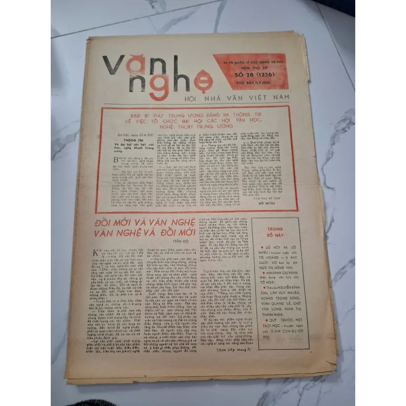 Văn Nghệ Số 28 (11/7/1987) - Nhiều tác giả - Báo văn học 961762
