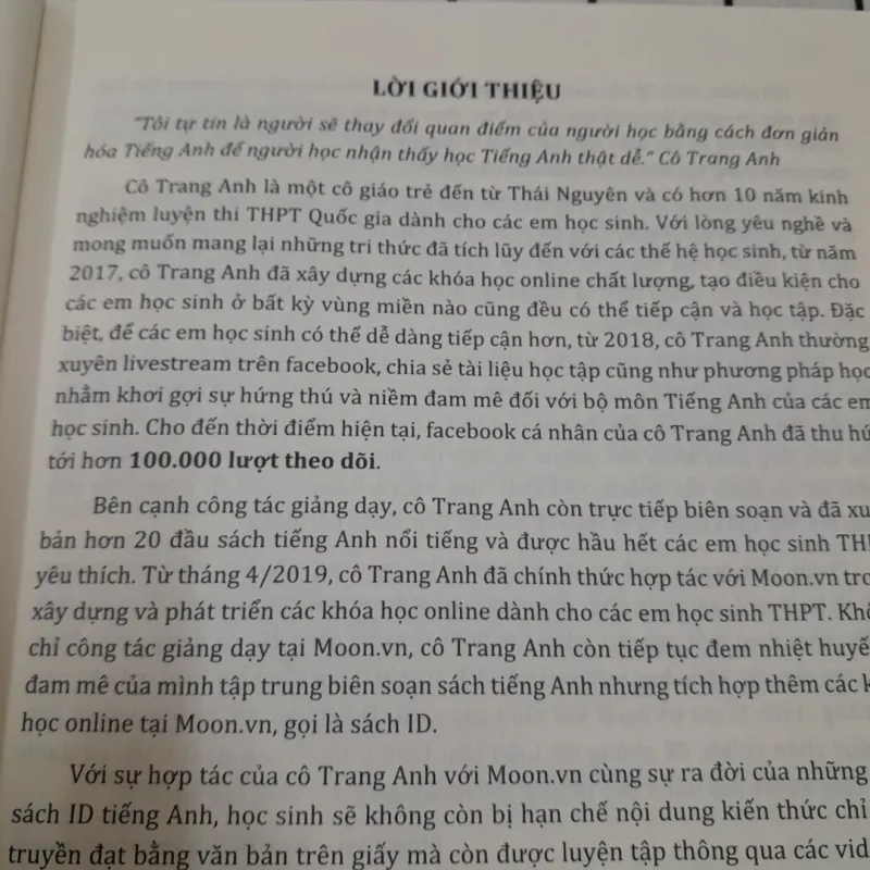 TỔNG ÔN NGỮ PHÁP TIẾNG ANH. Tg. Cô TRANG ANH trang Moon.vn 792414