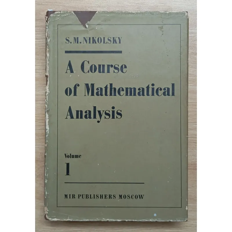 Sách Toán A Course of Mathematical Analysis 906771