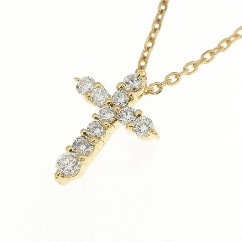 K18YG Dây chuyền kim cương chéo 0.12CT - Hàng hiệu Chính hãng 862240