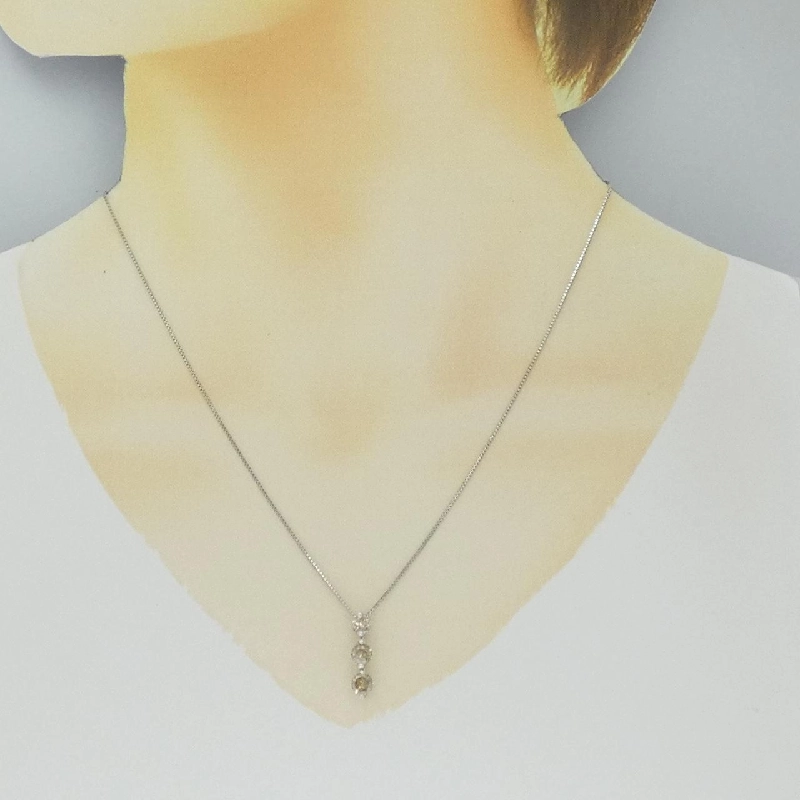 K18WG Dây chuyền kim cương ba viên 1.069CT - Hàng hiệu Chính hãng 861499