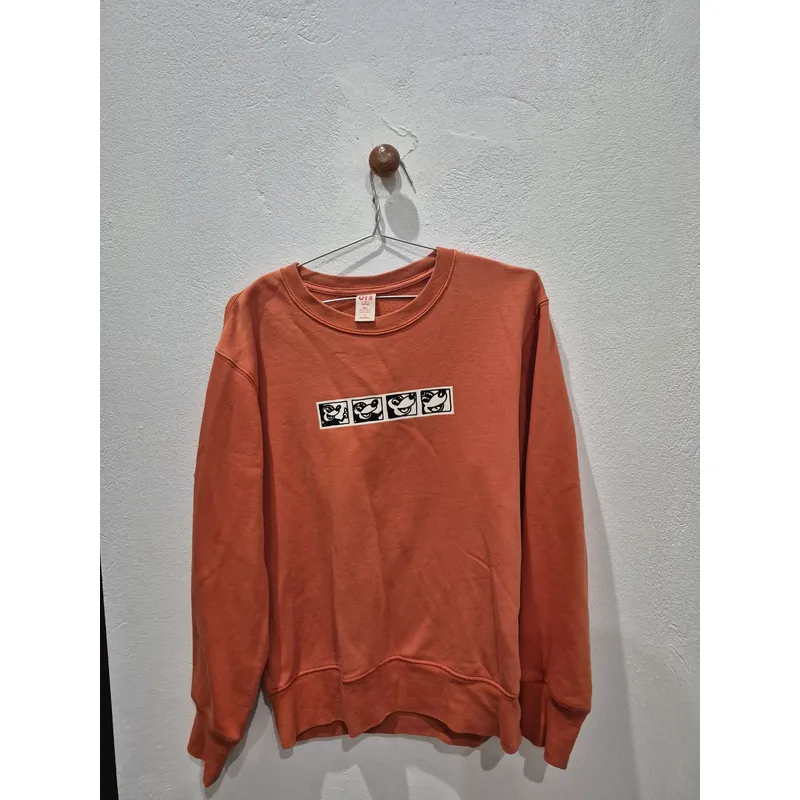 Disney x Keith Haring x UNIQLO Orange Sweatshirt Mickey Mouse Sweater (sz S) chính hãng 738183