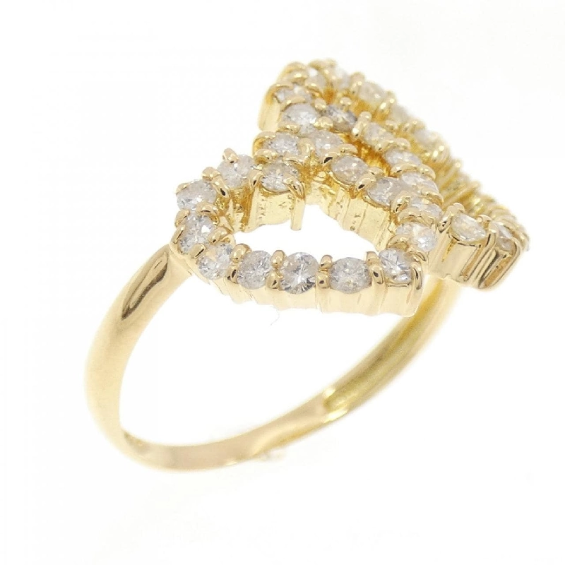 Nhẫn kim cương hình trái tim K18YG - Hàng hiệu Authentic 850674