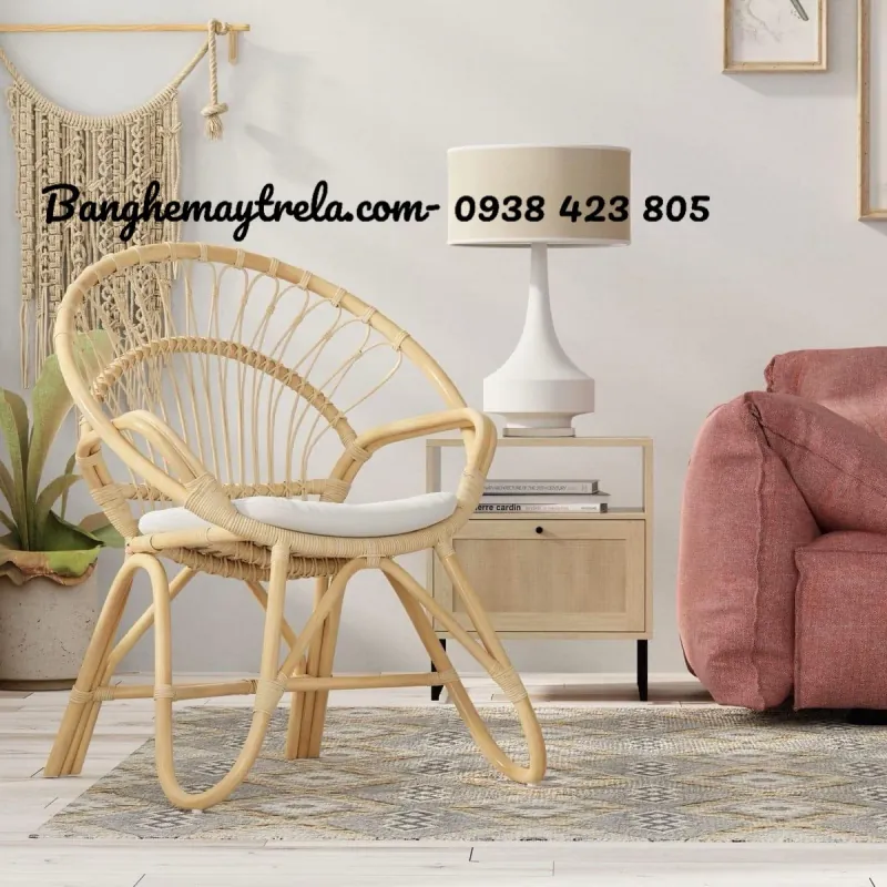 Ghế mây tự nhiên đuôi công giá rẻ 1013062