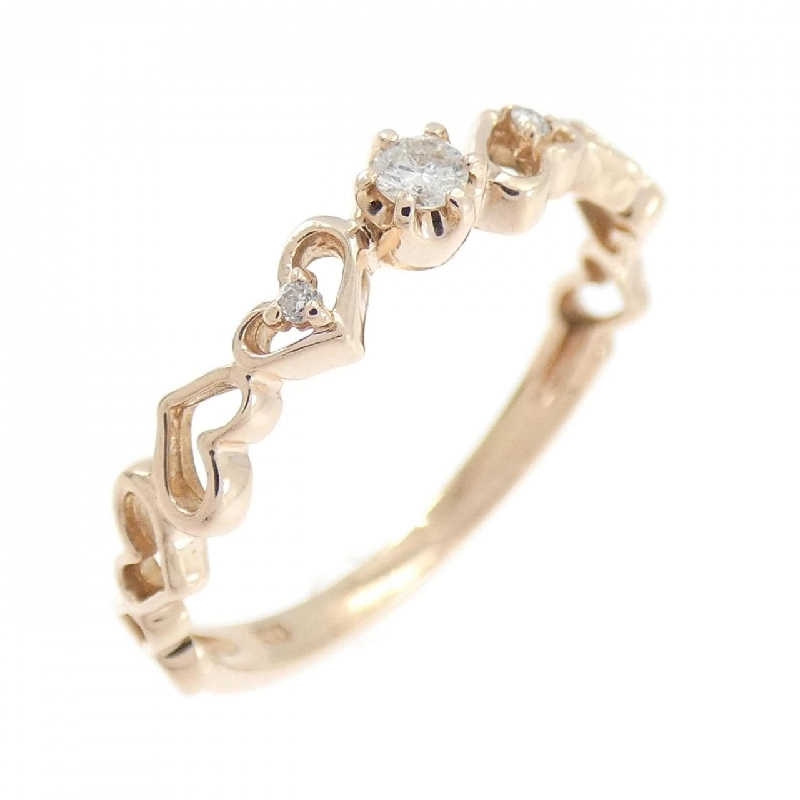 Nhẫn kim cương hình trái tim K10PG - Hàng hiệu Chính hãng 852921