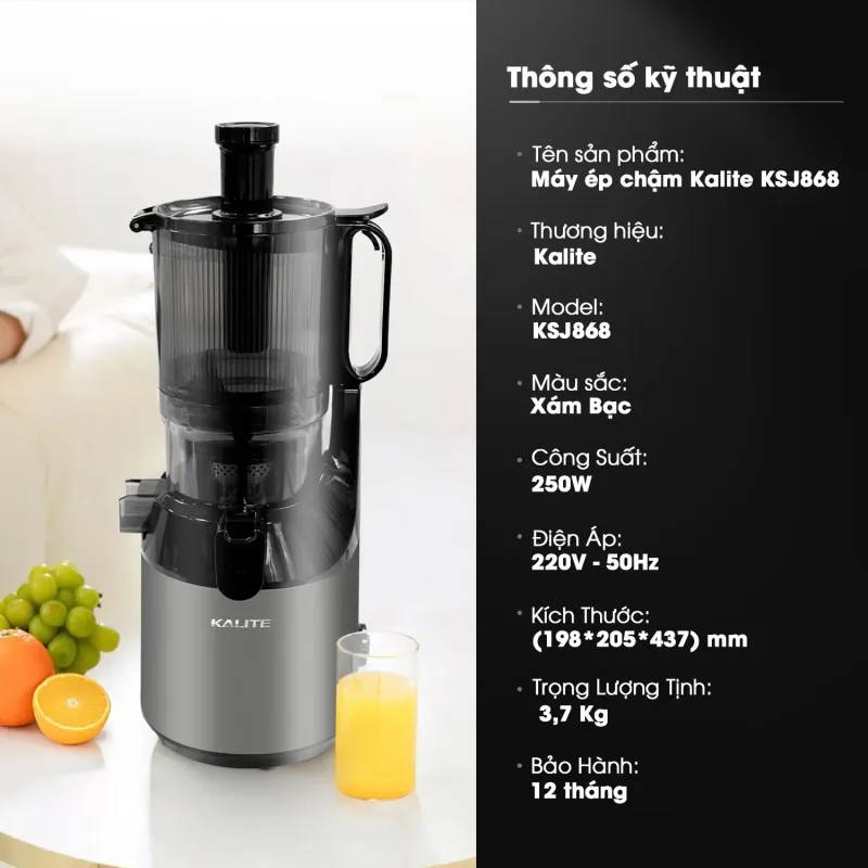 KSJ868 Kalite 🍏💥 Ép chậm mạnh mẽ – Giữ trọn 99% dưỡng chất tự nhiên! 706902