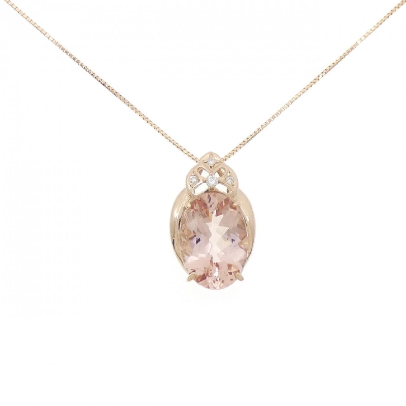 K18PG Morganite Necklace 4.95CT - Hàng hiệu Authentic 857978