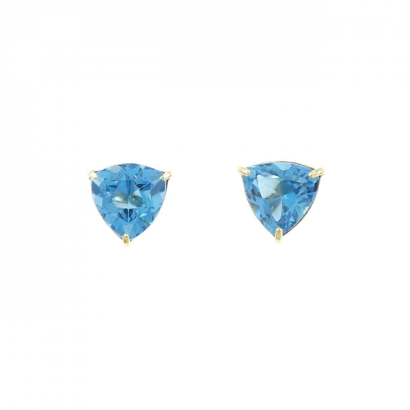 K18YG Blue Topaz Earrings - Hàng hiệu Authentic 864375