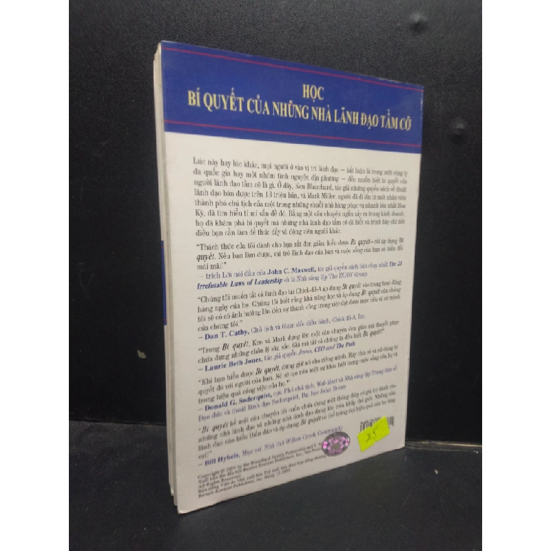 Bí quyết Điều nhà lãnh đạo tầm cở biết và làm - Blanchard và Miller 2006 mới 80% ố bẩn nhẹ HCM2404 kỹ năng quản trị 138559
