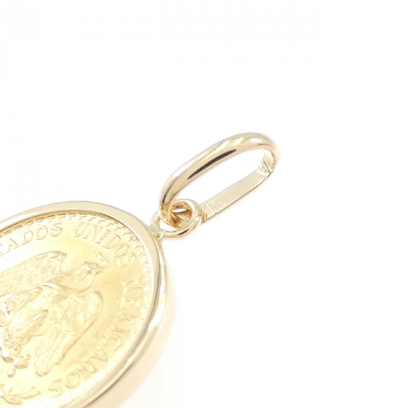 K18YG(枠) Đồng xu mặt dây chuyền - Hàng hiệu Authentic 866473