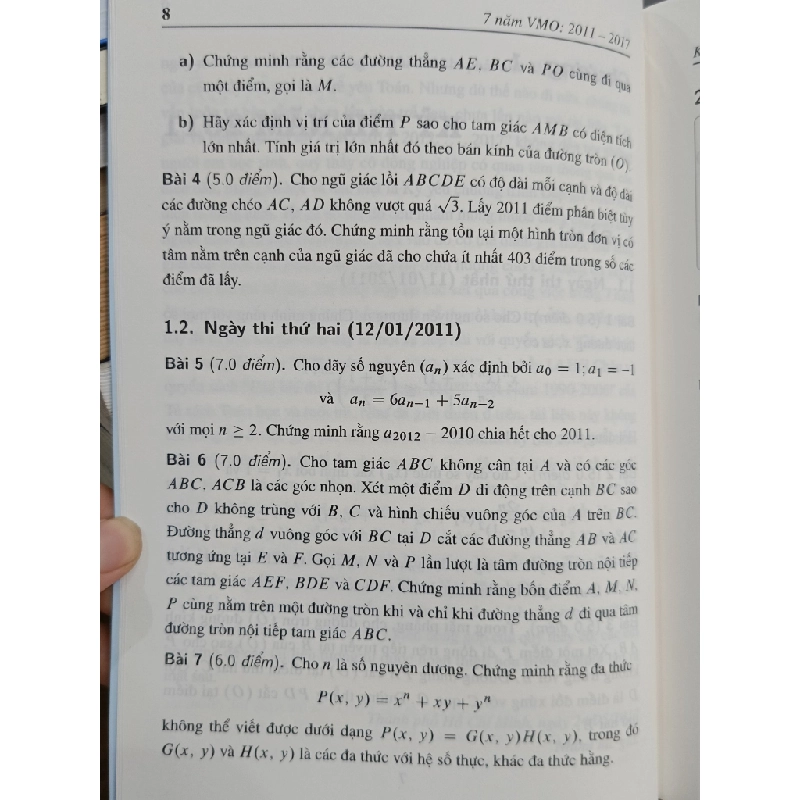 Các kỳ thi toán VMO: Lời giải và bình luận - Nhiều tác giả 478885