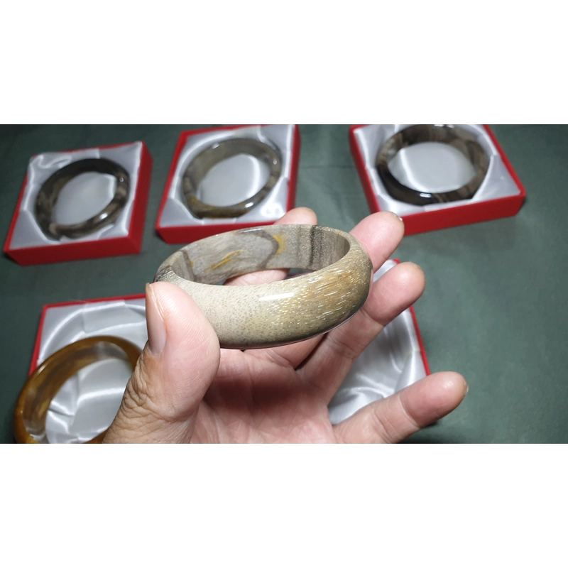Vòng gỗ hóa thạch 55mm size nữ 503701