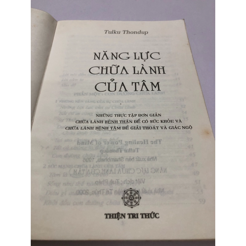 NĂNG LỰC CHỮA LÀNH CỦA TÂM ( SÁCH DỊCH) - 283 TRANG, NXB: 2000 290163