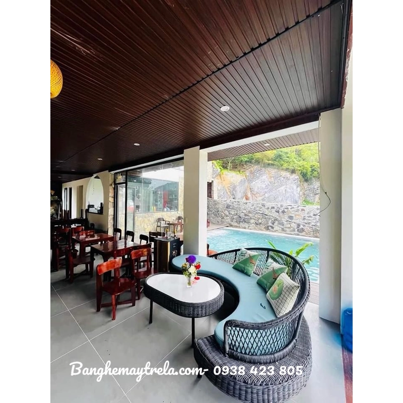 Bàn ghế mây nhựa hiện đại 462970