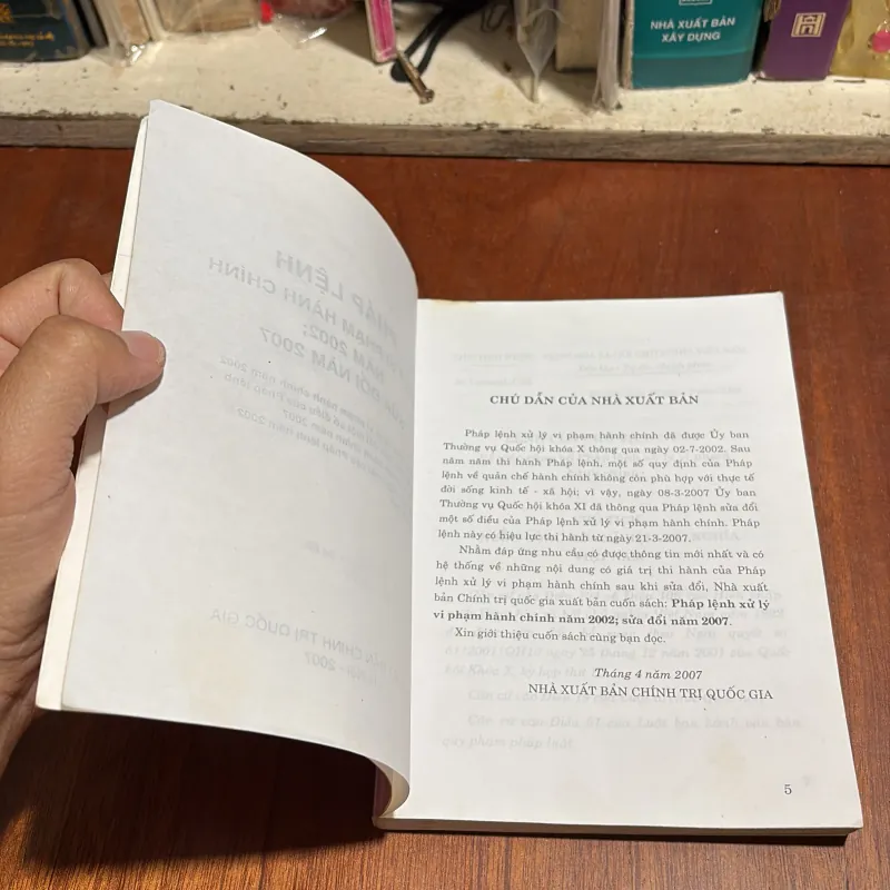 II Pháp Lệnh: Xử Lý Vi Phạm Hành Chính Năm 2002; Sửa Đổi Năm 2007 1002131