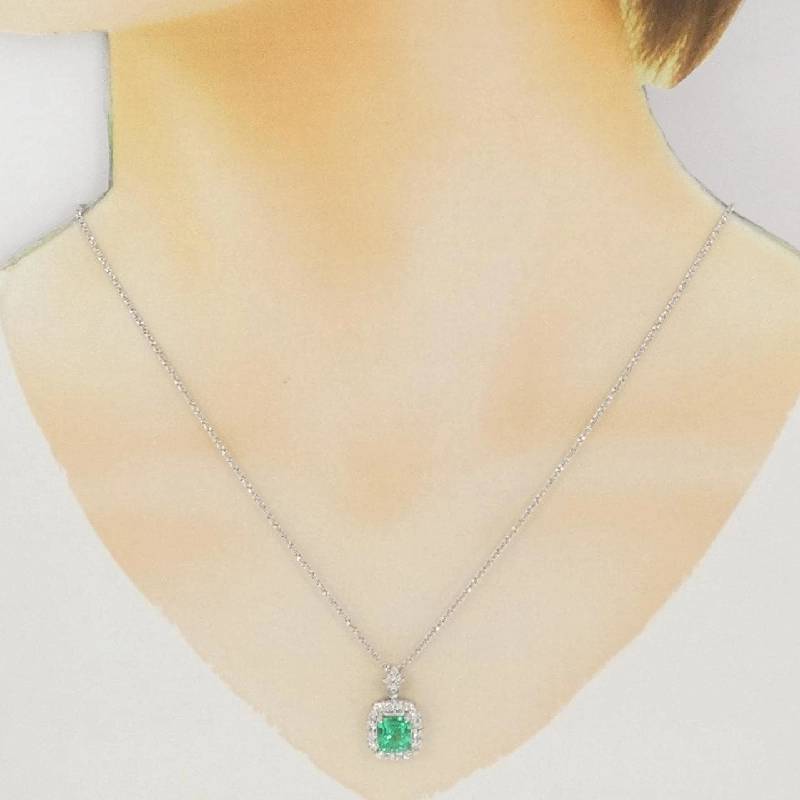 Dây chuyền ngọc lục bảo K18WG 1.76CT - Hàng hiệu chính hãng 856633