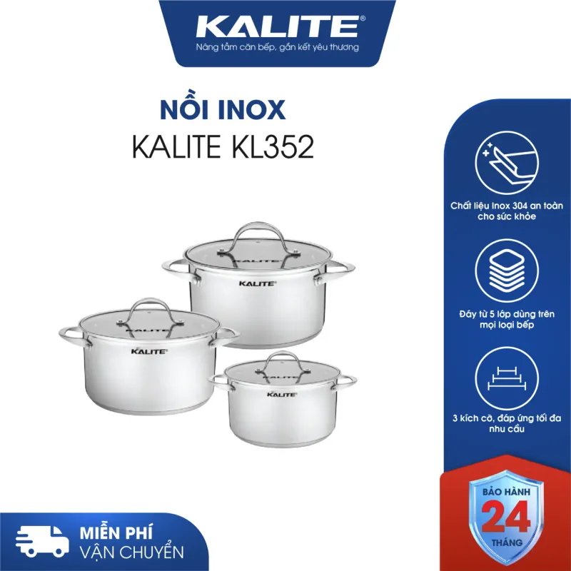 Nồi inox 5 lớp KALITE KL352 – Bền chắc vượt thời gian 722655
